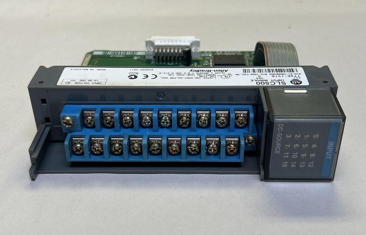 Used ALLEN BRADLEY,1746-IV16,SLC500 INPUT MODULE NO DOOR