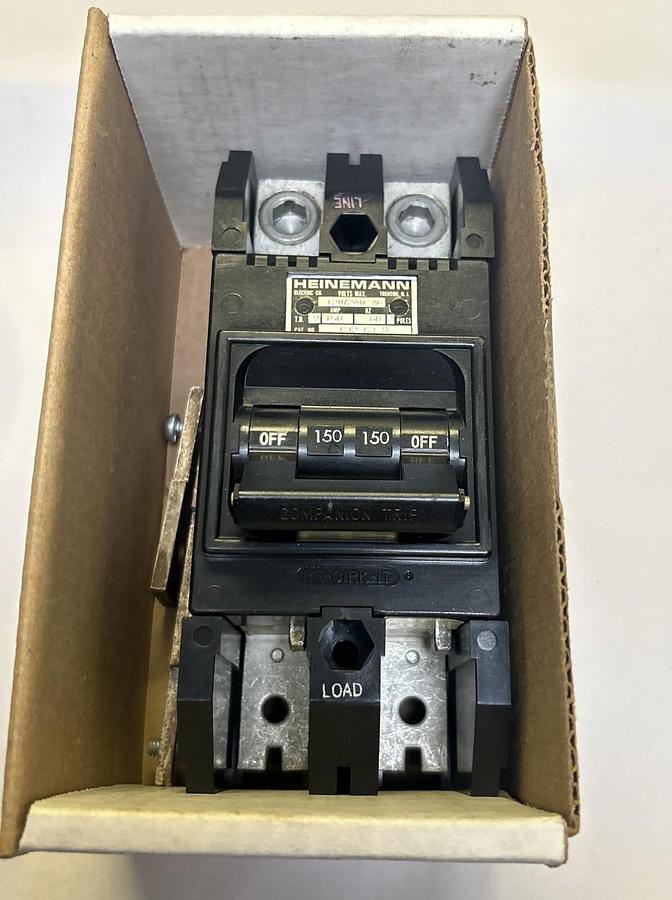 Used HEINEMANN,CJ2-G3-W,CIRCUIT BREAKER 150A 120/240V 2P