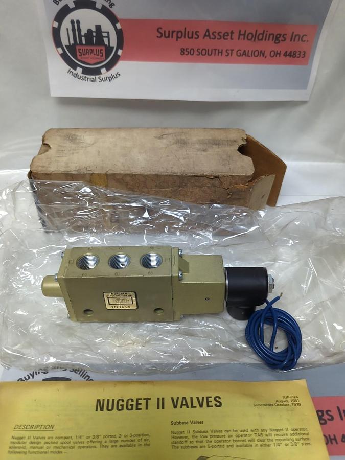 NORGREN,T71 EA 00,SOLENOID VALVE 150PSIG 160° F NOS