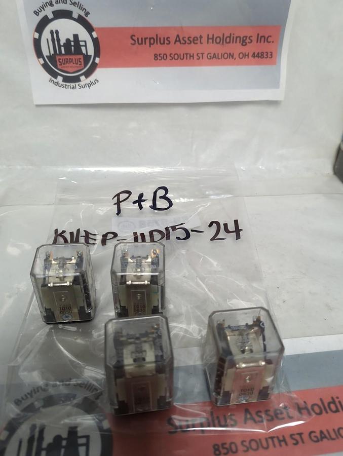 Used POTTER & BRUMFIELD,KUEP-11D15-24,RELAY LOT OF 4 PRE-OWNED