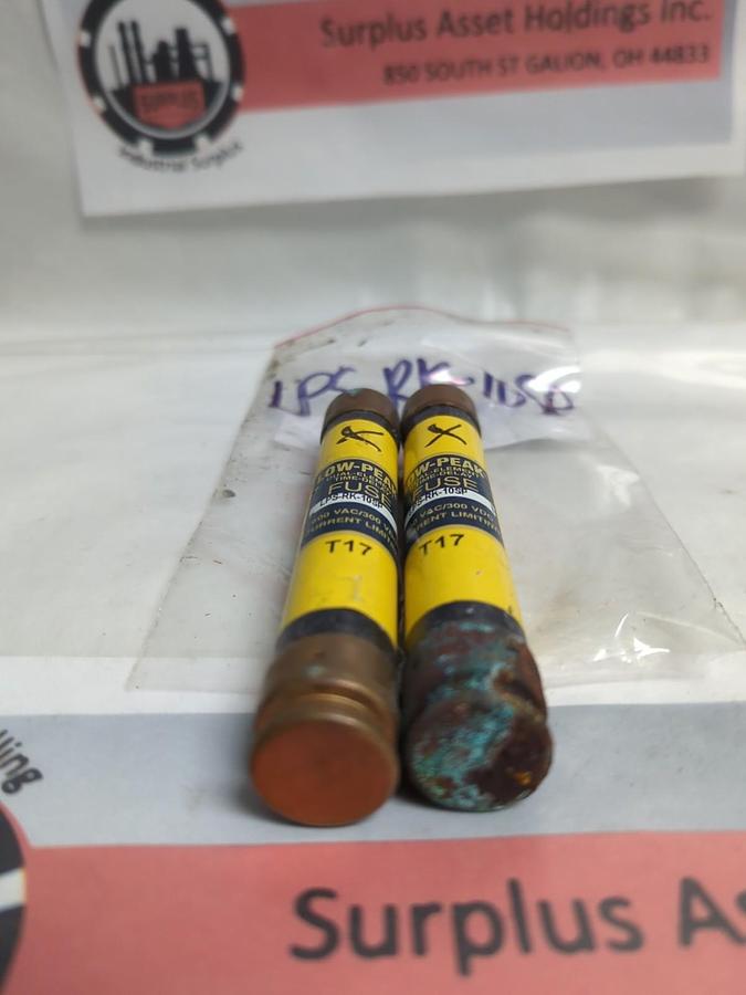 Used COOPER BUSSMANN,LPS-RK-10SP,LOW-PEAK 10 AMP FUSE LOT OF 2 PRE-OWNED