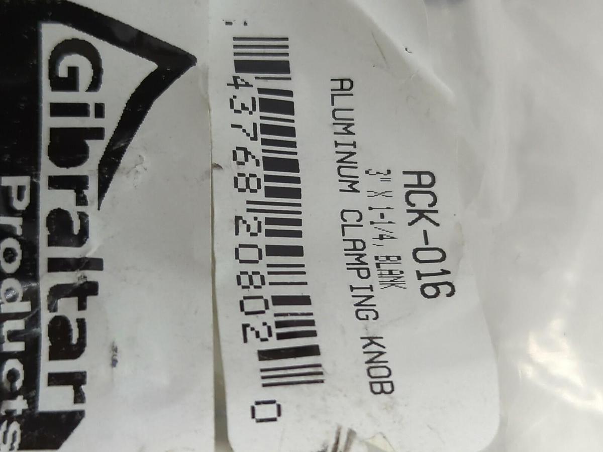 Used GILBRALTAR,ACK-016,BLANK ALUMINUM CLAMPING KNOB 3 IN X 1-1/4 IN