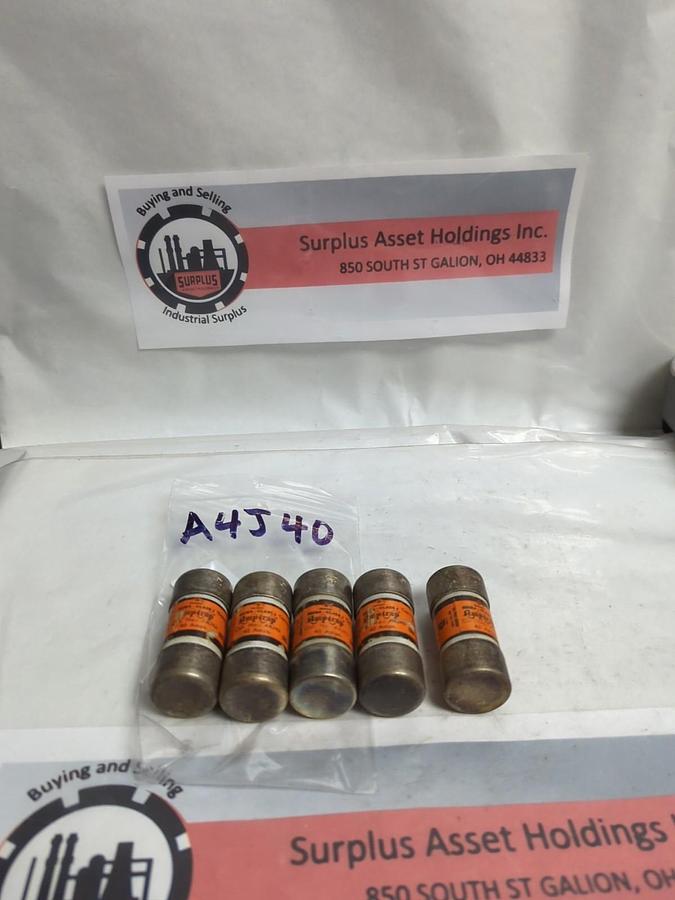 Used GOULD SHAWMUT,A4J40,AMP-TRAP 40 AMP FUSE LOT OF 5 PRE-OWNED