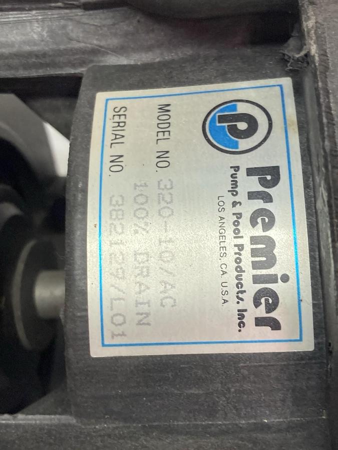 Used Century,7-159964-22,Motor 1HP N48Y Frame 3450RPM 60Hz w/ Pump 1-1/2 x 1-1/4