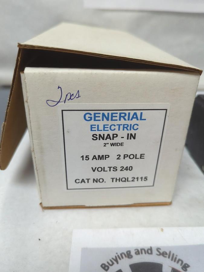 Used GENERAL ELECTRIC,THQL2115,CIRCUIT BREAKER 15 AMP 2-POLE LOT OF 2 PRE-OWNED