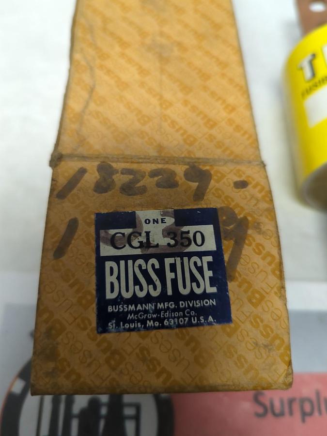 COOPER BUSSMANN,CGL-350,BUSS 350 AMP FUSE NOS