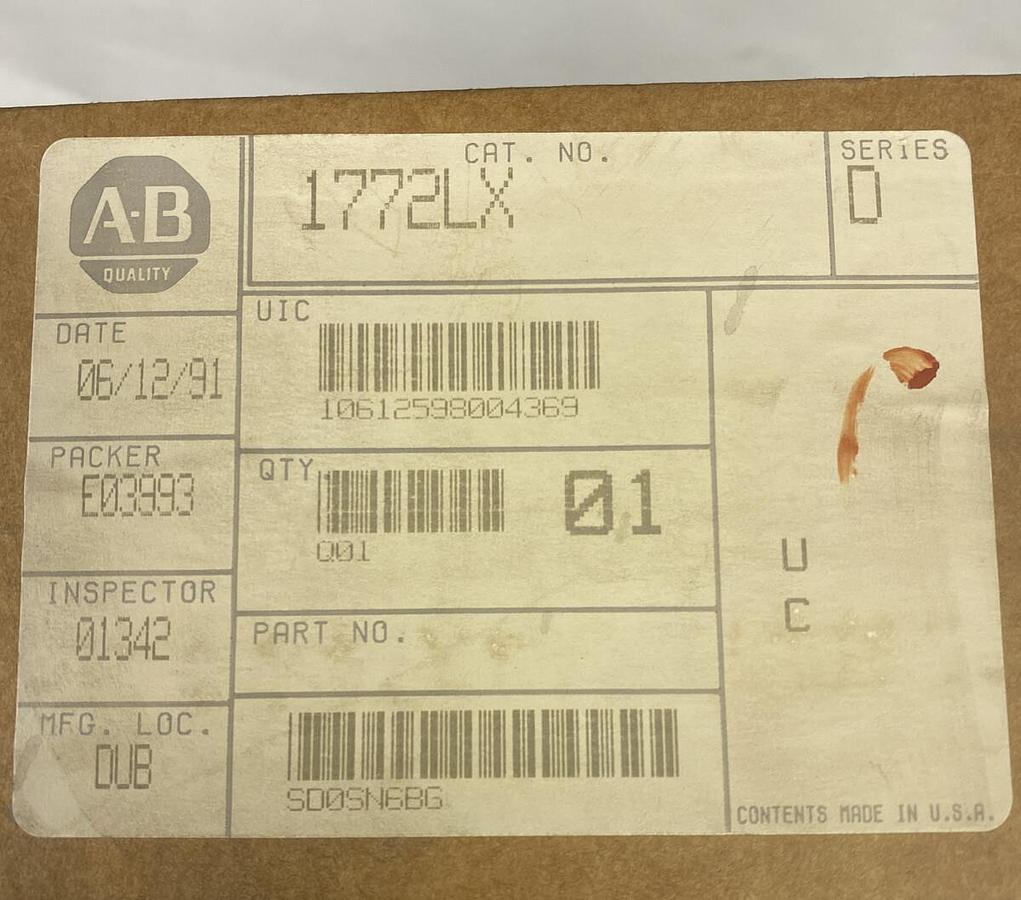 Used Allen Bradley,1772LX,Series D Processor NOS SEALED