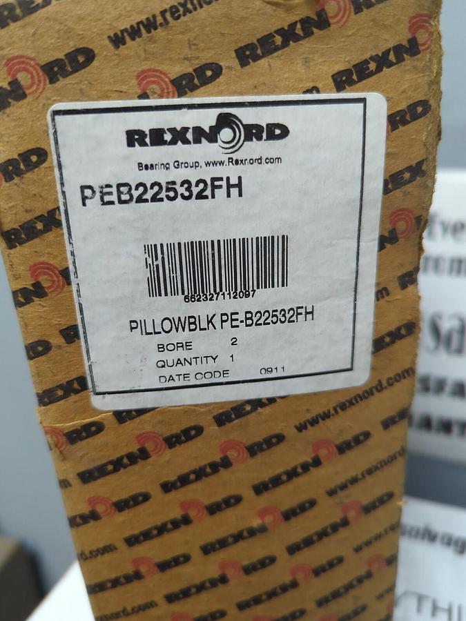 LINK-BELT REXNORD,PEB22532FH,PILLOW BLOCK BEARING 2 INCH BORE NOS