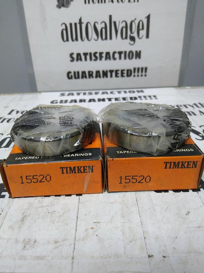 Timken,15520,Roller Bearing Cup Lot of 2 NOS