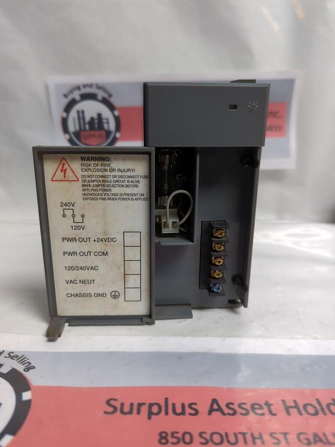 Used ALLEN BRADLEY,1747-P1,SERIES A POWER SUPPLY 24VDC 120/240VAC PRE-OWNED