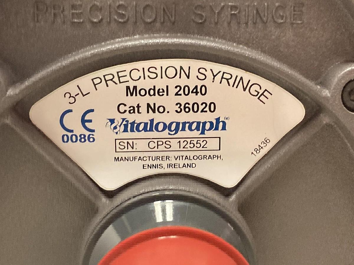 Vitalograph,Model 2040,3 Liter Precision Calibration Syringe