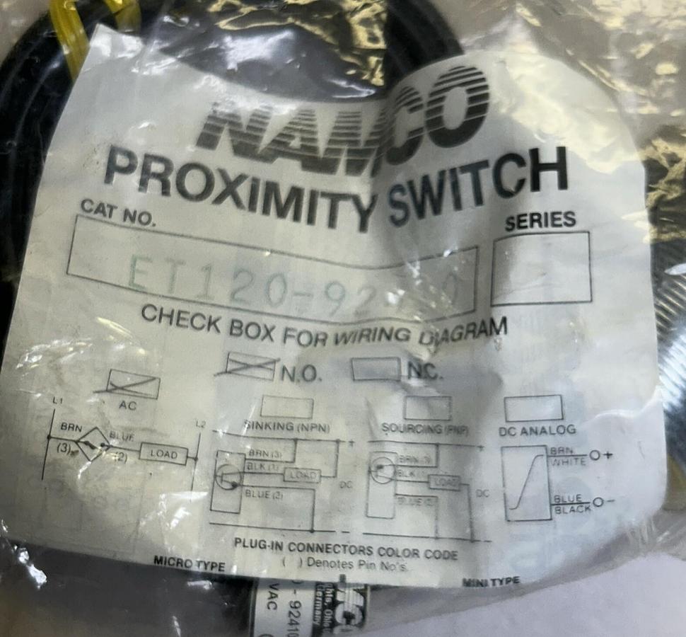 Used NAMCO,ET120-92410,PROXIMITY SWITCH NEW