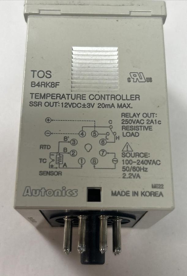 Used AUTONICS,B4RK8F,TEMPERATURE CONTROLLER 0-800F