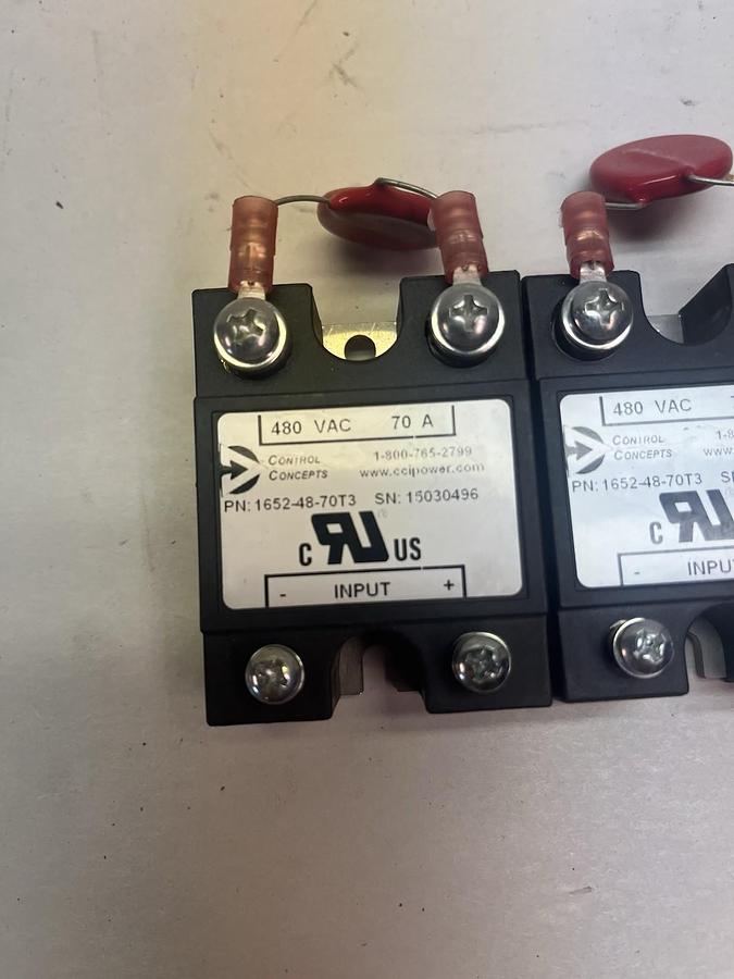 Used CONTROL CONCEPTS,1652-48-70T3,SOLID STATE RELAY LOT OF 4