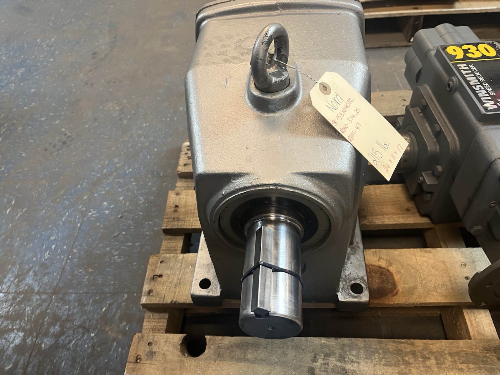 NORD,SK53N140TC,GEAR REDUCER RATIO 374.25 OUTPUT 4.7RPM