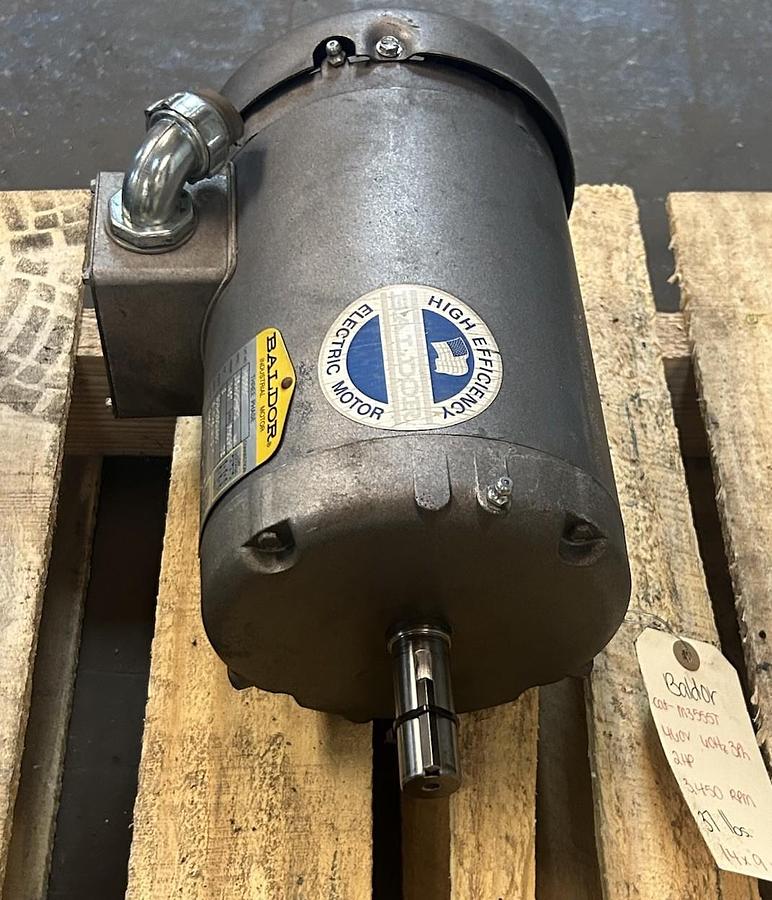 Used BALDOR,M3555T,MOTOR 2HP 208-230/460V 3450RPM 3PH 145T FRAME