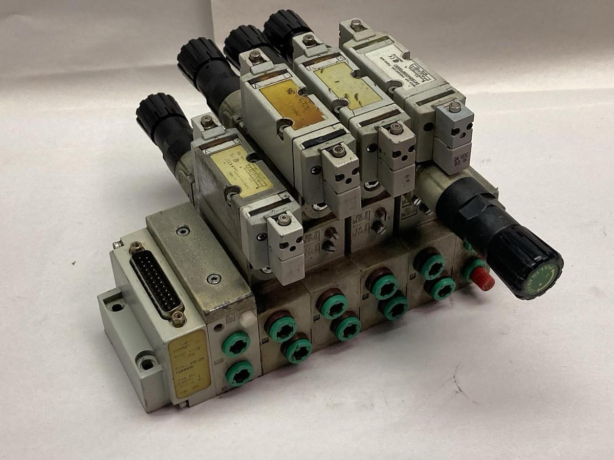 Used Numatics,041BB400M00061,Solenoid Valve w/Sub-D Connector Block