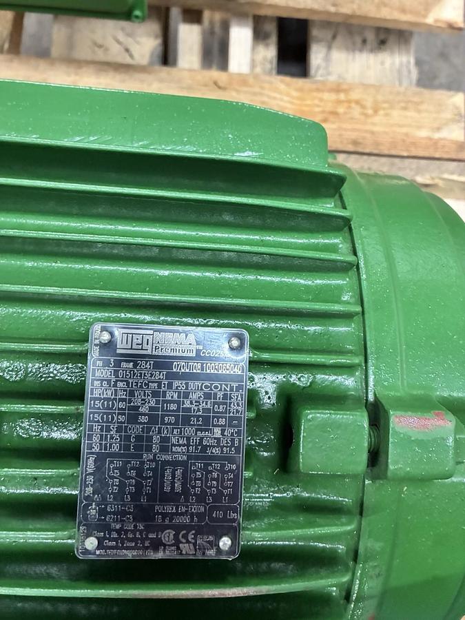 WEG,01512ET3E284T,MOTOR 15HP 3PH 1180RPM 284T 208-230/460V