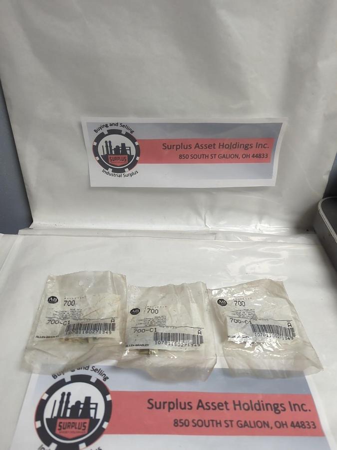 ALLEN BRADLEY,700-C1,SERIES A REAR DECK CONTACT CARTRIDGE LOT OF 3 NOS