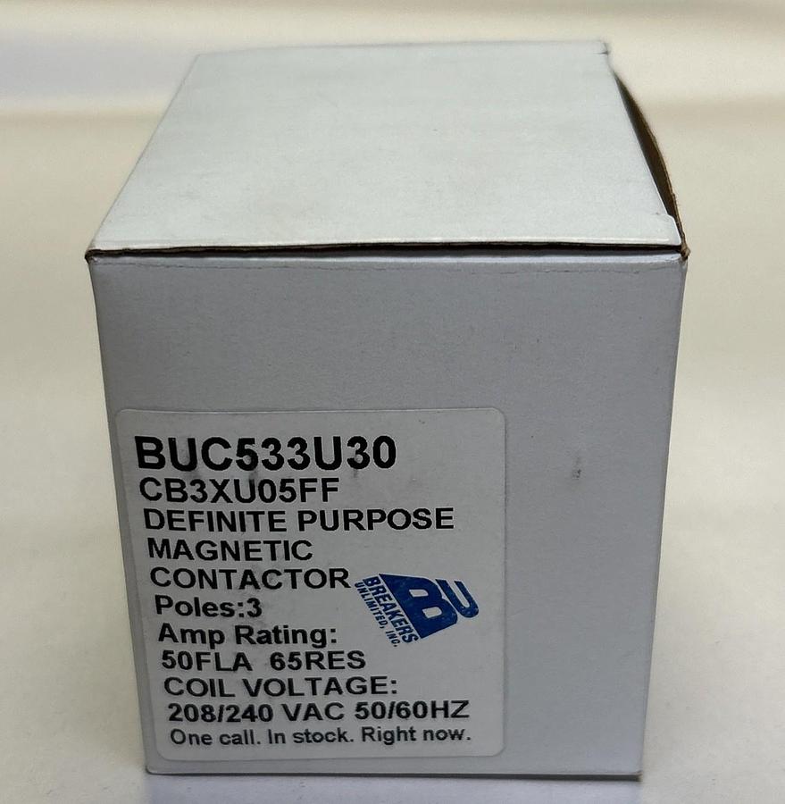 BREAKERS UNLIMITED,BUC533U30,DEFINITE PURPOSE CONTACTOR NOS