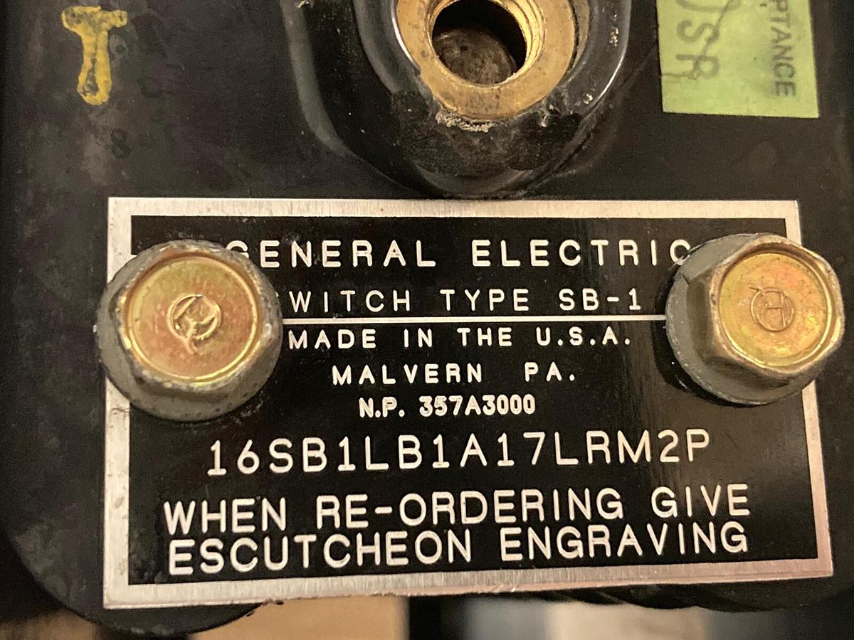 Used General Electric,16SB1LB1A17LRM2P,Rotary Cam Switch