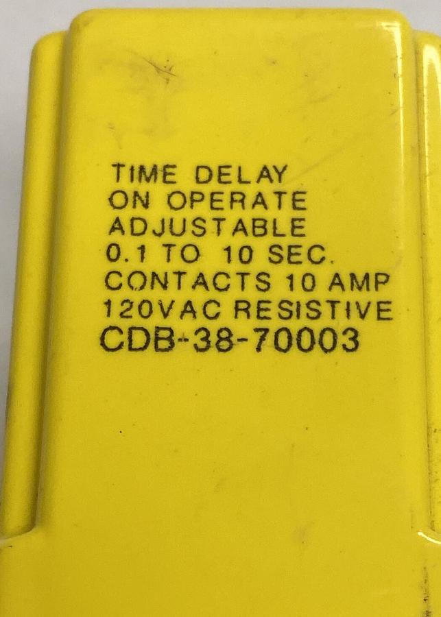 Used Potter & Brumfield,CDB-38-70003,Time Delay Relay 120V 0.1-10Sec Lot Of 5