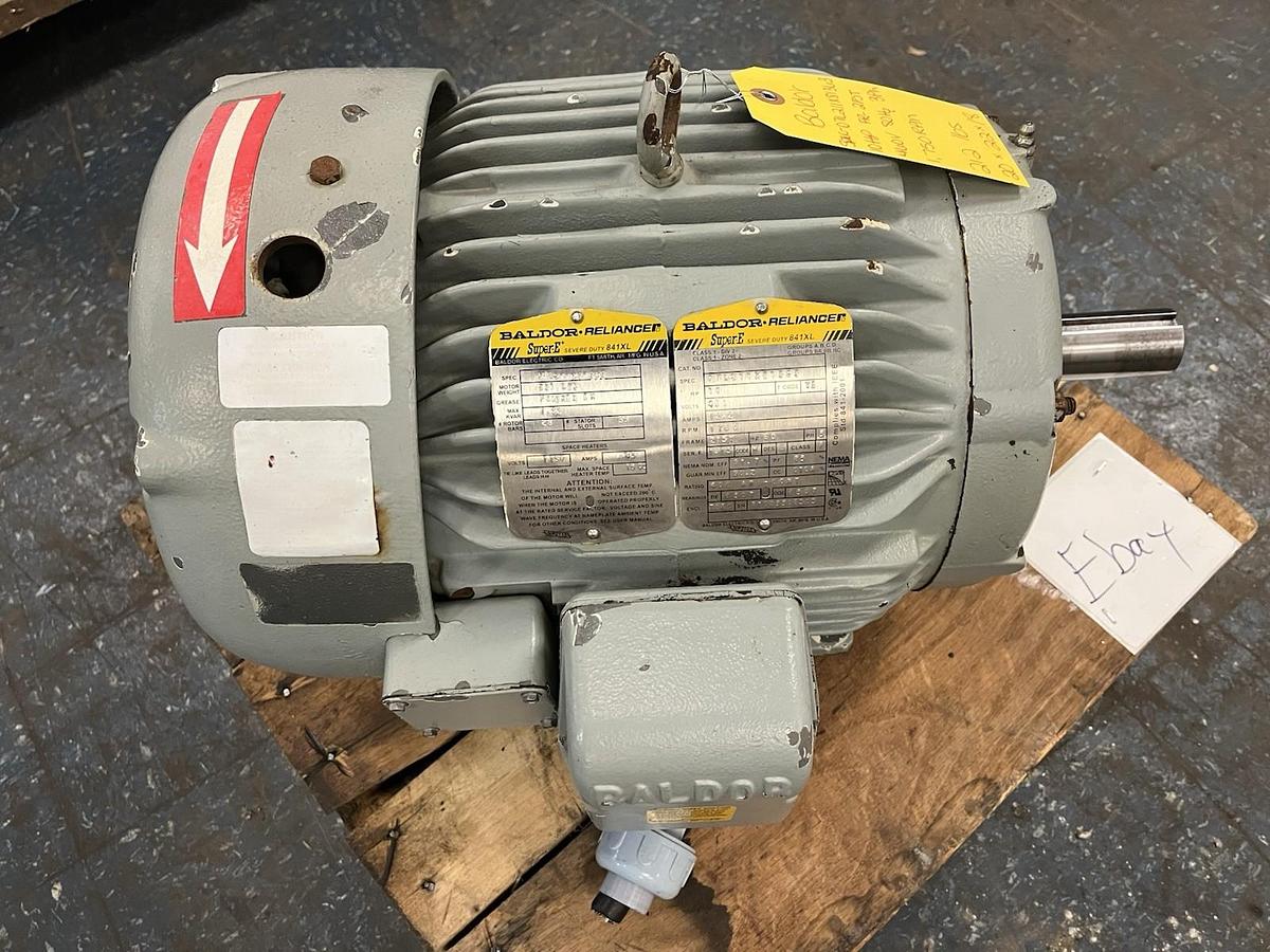 Used BALDOR,07L211X813C3, 841 SEVERE DUTY SUPER E MOTOR 10HP 1780RPM 3PH 460V 215T