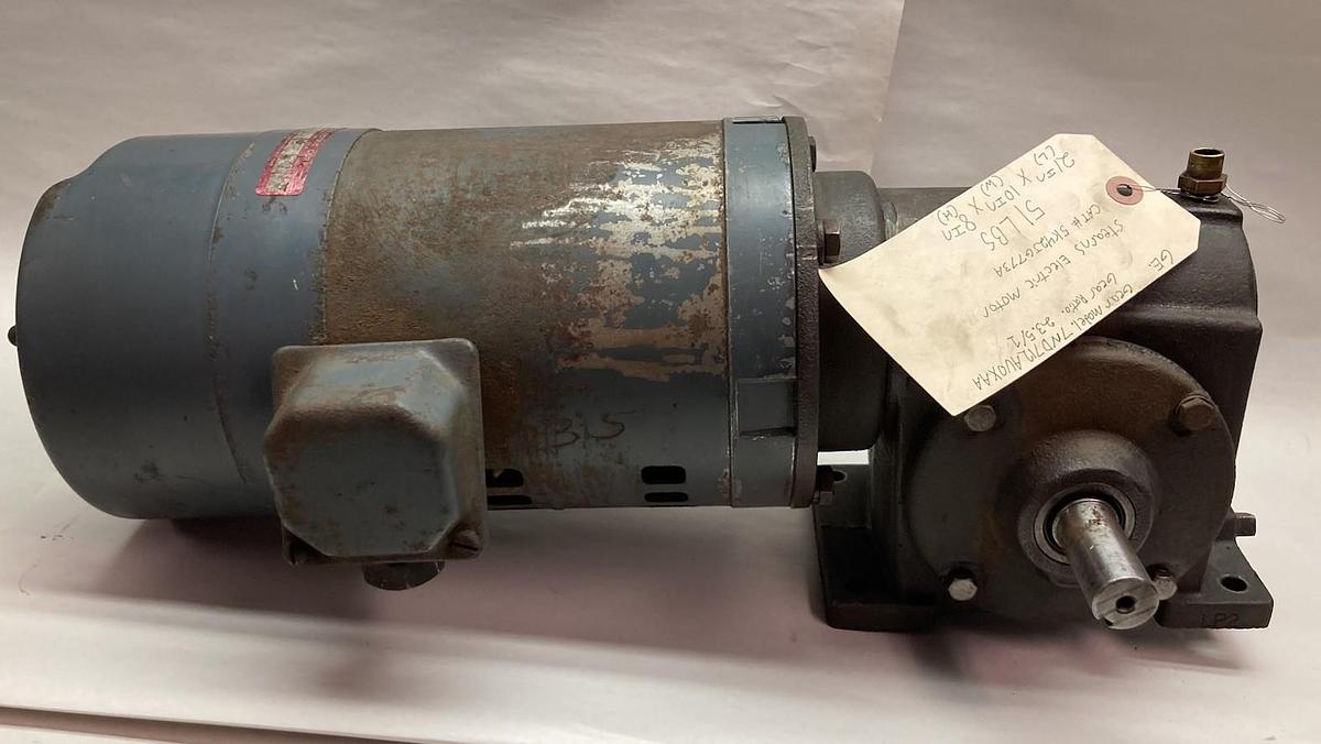 Used General Electric,7ND712AU0XAA,Gear Speed Reducer 75RPM w/Sterling Motor