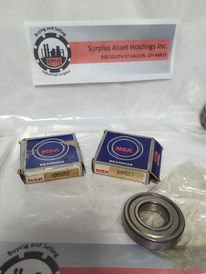 NSK,6207ZZC3,BALL BEARING LOT OF 2 NOS