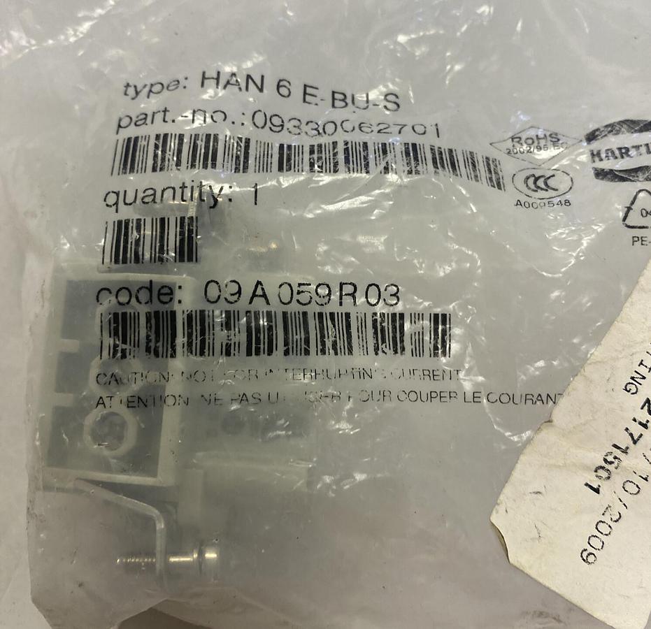 Used HARTING,0933006701,RECTANGULAR SOCKET INSERT NEW
