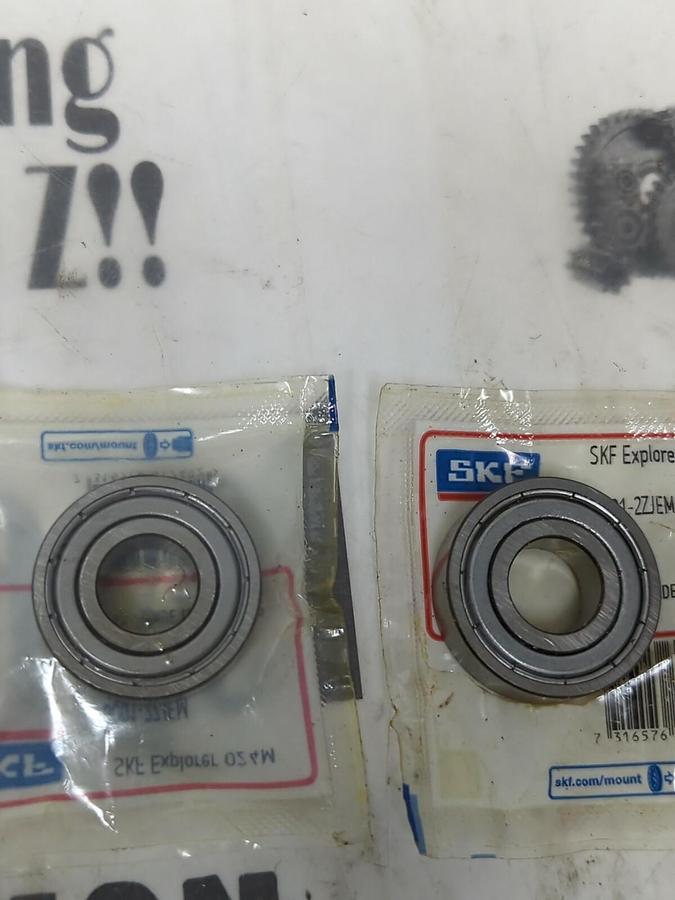 SKF,6001-2ZJEM,DOUBLE SHIELDED DEEP GROOVE BALL BEARING LOT OF 2 NOS