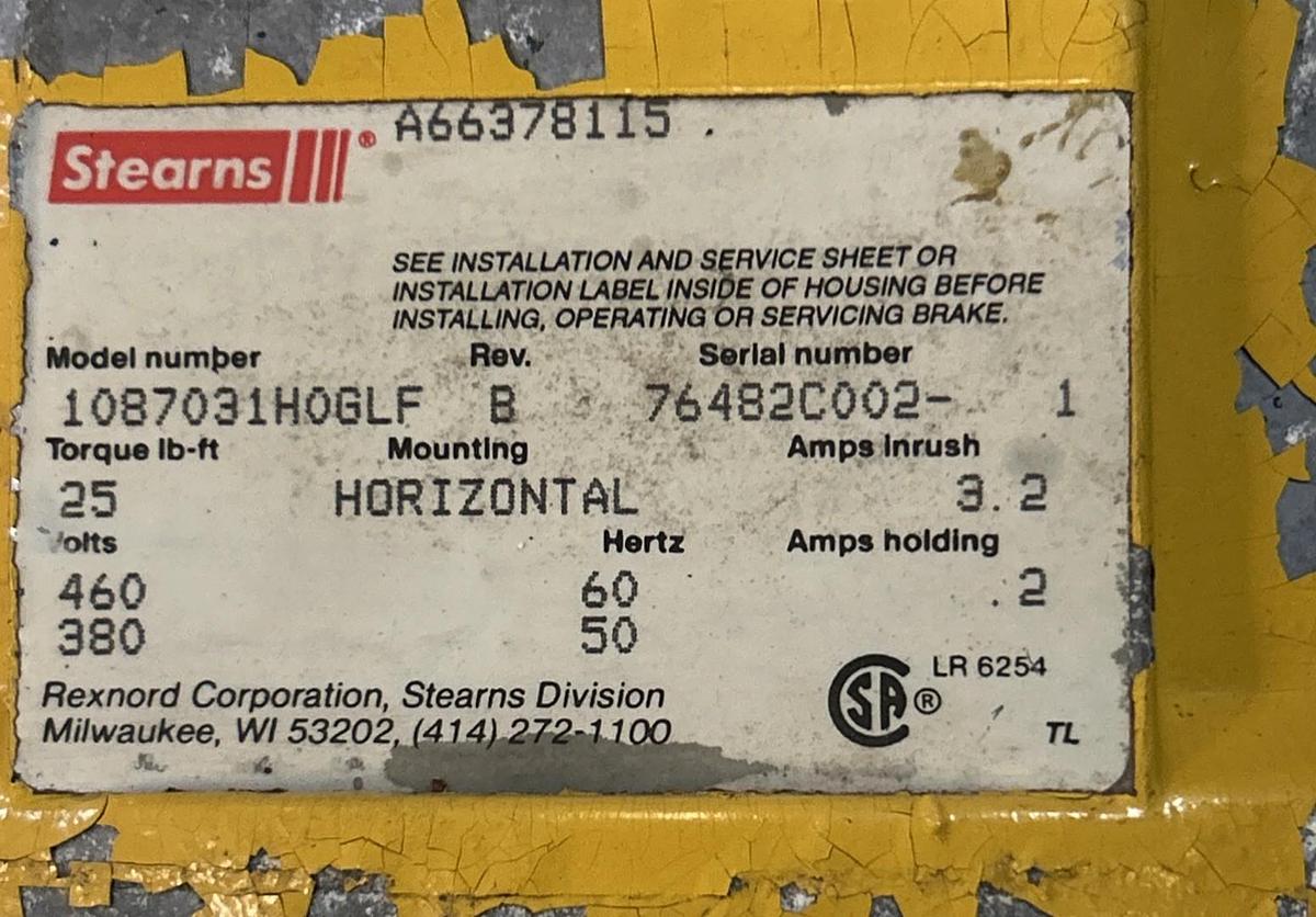 Used MARTHON,4N254THTPA8078BAL,BRAKE MOTOR 7.5HP 1150ROM 460V 254T FRAME