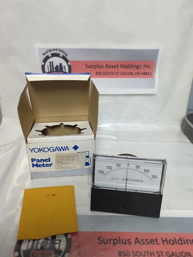YOKOGAWA,612232-3A,PANEL METER 15-0-150 D-C AMPERES NOS