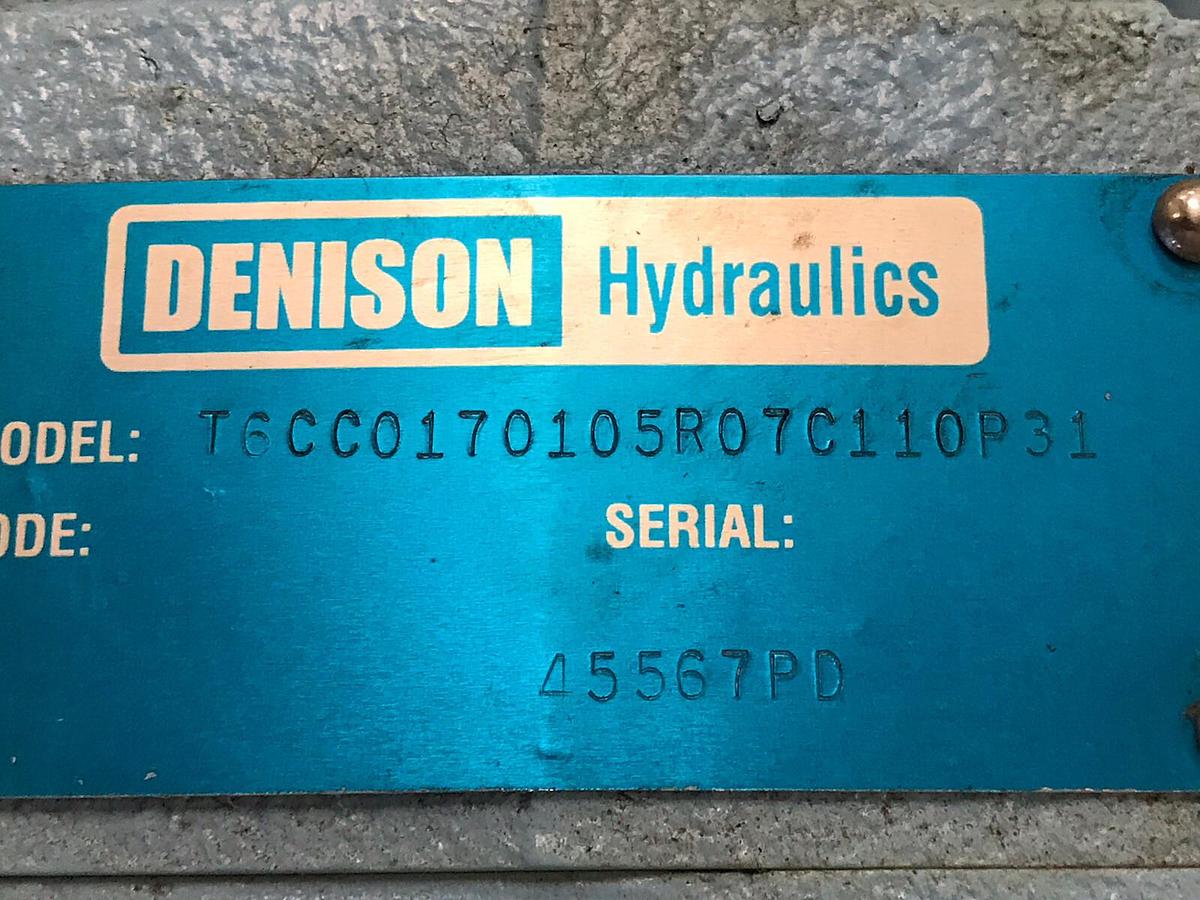 Used Denison,T6CC,Hydraulic Vane Pump T6CC-017-0105R07C110P3