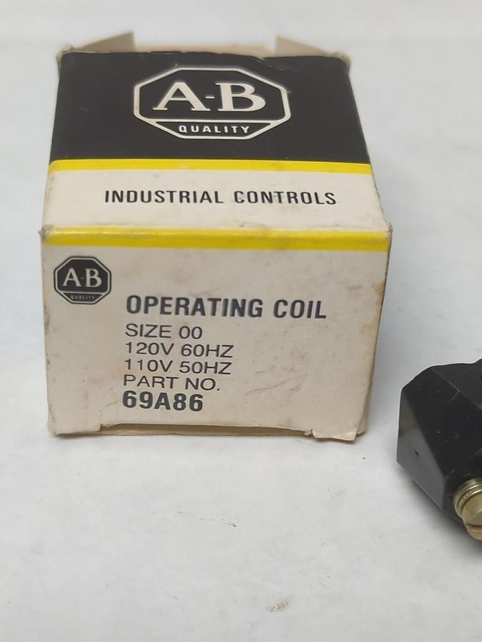 ALLEN BRADLEY,69A86,OPERATING COIL 110/120V 50/60 HZ NOS