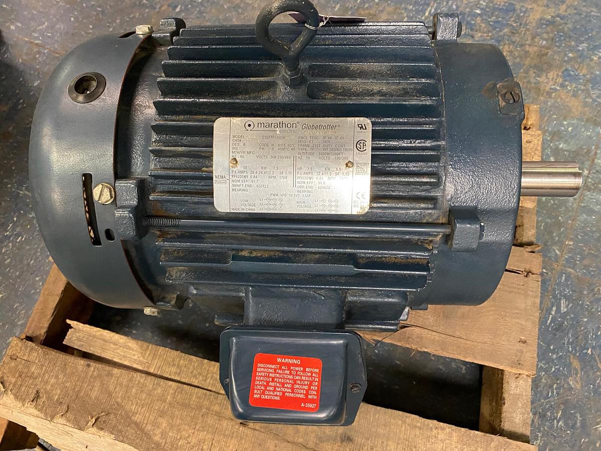 MARATHON,GT1019,GLOBETROTTER 10HP MOTOR 1768RPM 215T 208-230V/460V