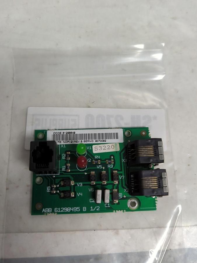Used ABB,NDPI-21,REV B PANEL DRIVE BOARD 61298495 B 1/2 PRE-OWNED