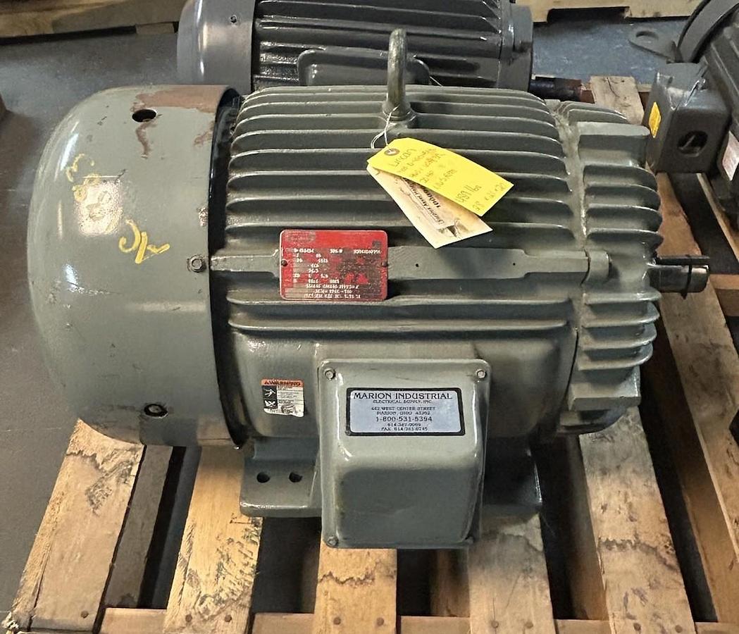 Used LINCOLN ELECTRIC,D-4G5454,AC MOTOR 20HP 460V 1165RPM 3PH 326U FRAME
