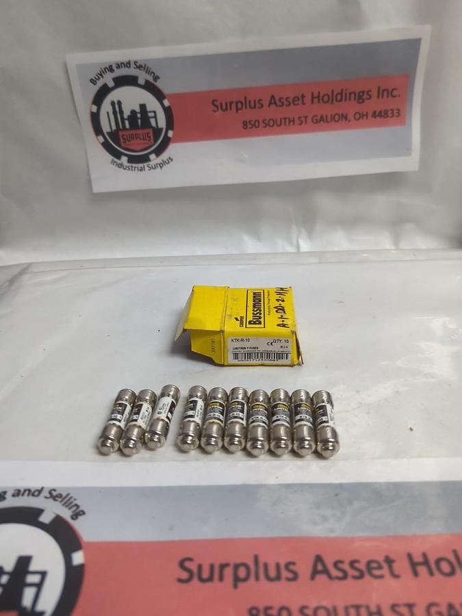 COOPER BUSSMANN,KTK-R-10,LIMITRON 10 AMP FUSES BOX OF 10 NOS