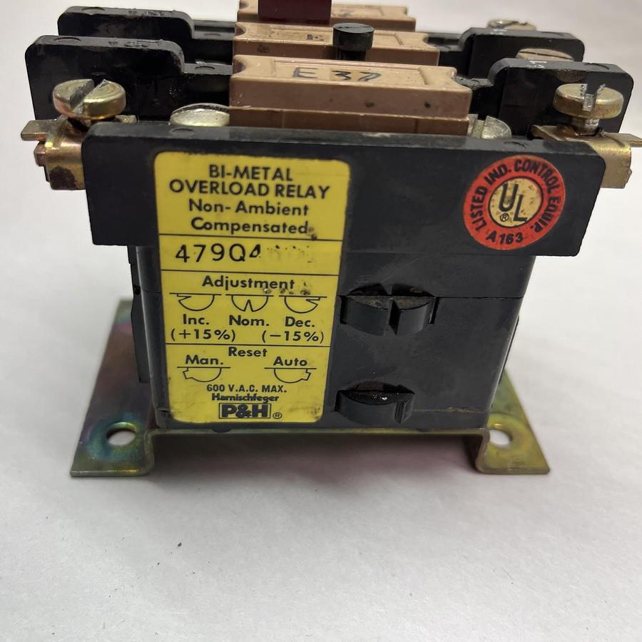 Used P&H,479Q40D1,BIMETAL OVERLOAD RELAY