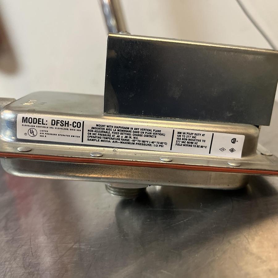 CLEVELAND CONTROLS,DFSH-CO,DIFFERENTIAL PRESSURE SWITCH .4 SETPOINT