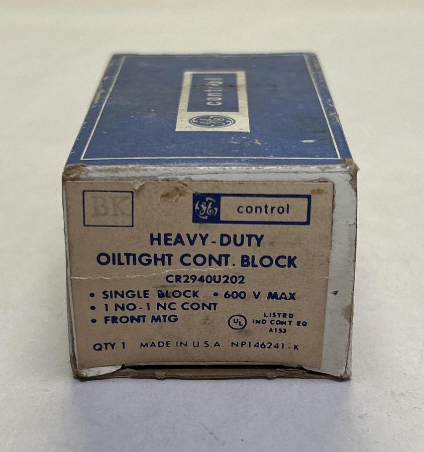 GENERAL ELECTRIC,CR2940U202,CONTACT BLOCK NOS