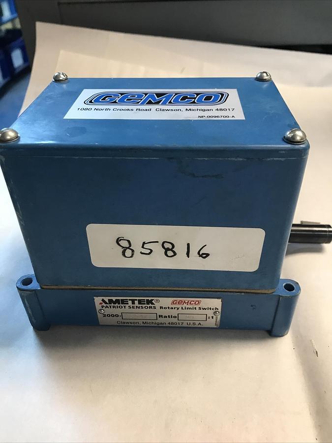Used Gemco Ametek,2000-3047,Rotary Switch Ratio 20:1