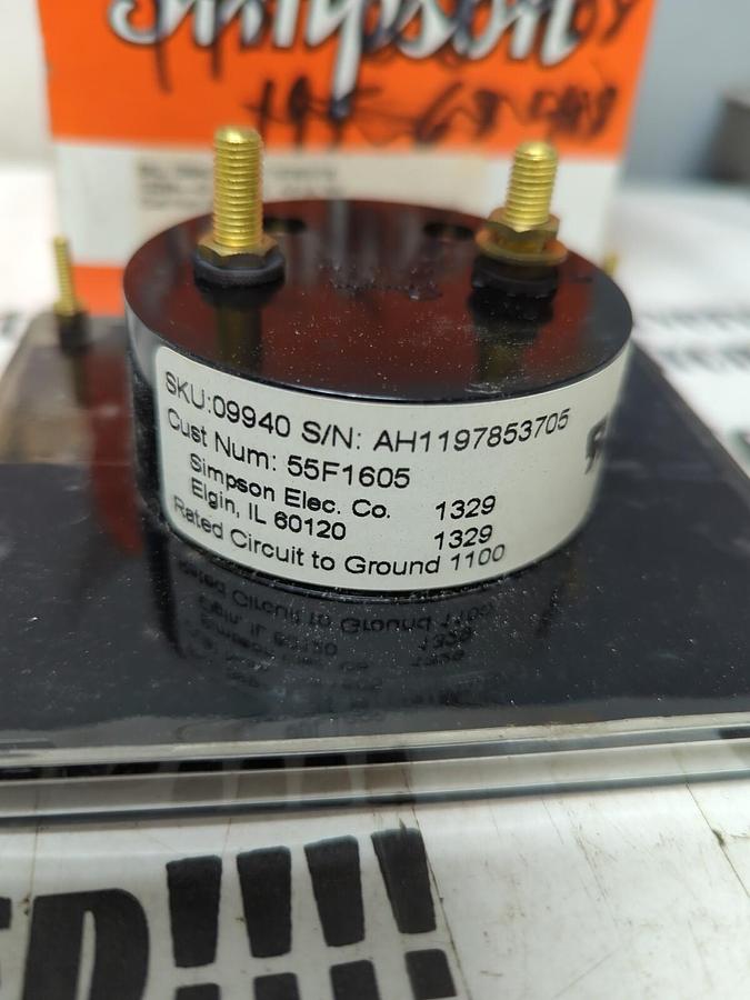 SIMPSON,19503434,MODEL  1329A 0-100DCV PANEL METER NOS