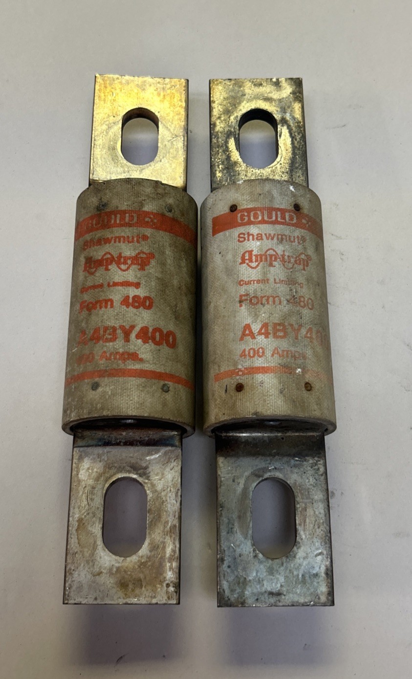 Used GOULD SHAWMUT,A4BY400,FUSE 400A 600V LOT OF 2