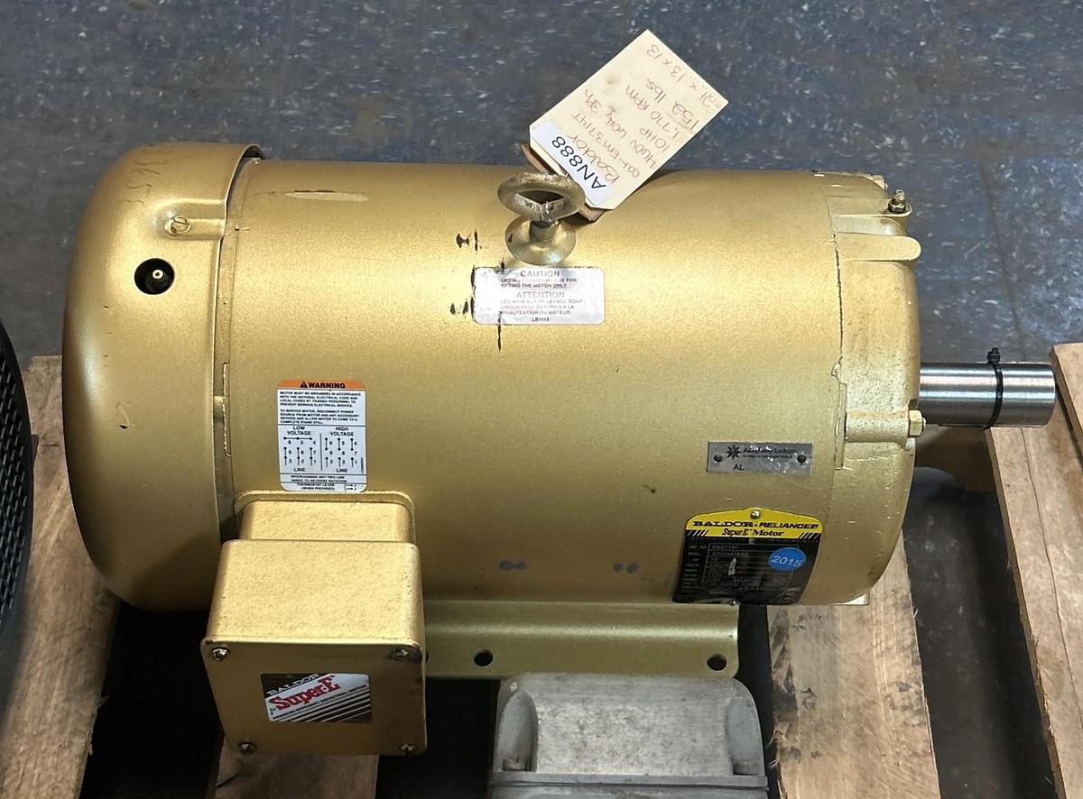 Used BALDOR,EM3714T,SUPER-E MOTOR 10HP 1770RPM 230/460V 3PH 215T FRAME