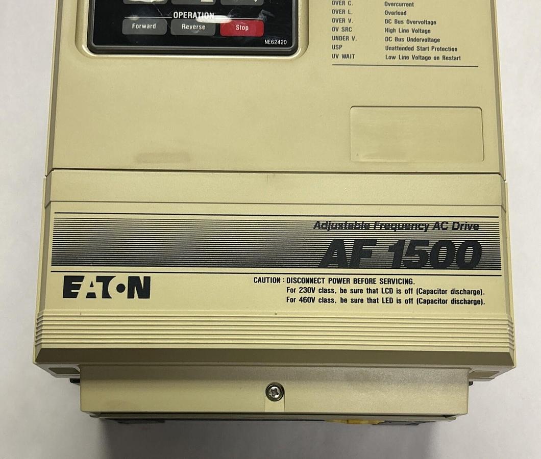 Used EATON DYNAMATIC,AF-150302-0480,ADJUSTABLE FREQUENCY DRIVE 3HP 480VAC