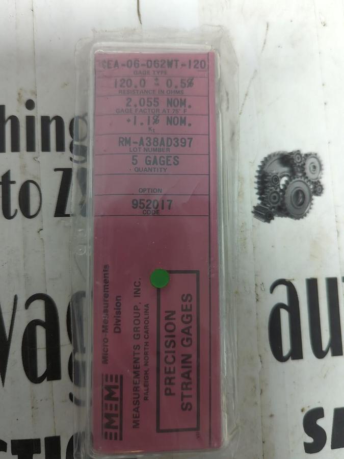 MICRO-MEASUREMENTS,CEA-06-062WT-120, PRECISION STRAIN GAUGES 5 PK NOS