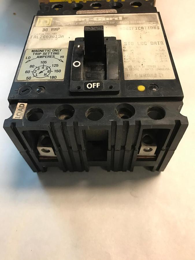 Square D,FAL2603013M,MAG GARD Circuit Breaker 30AMP 600V 2 Pole