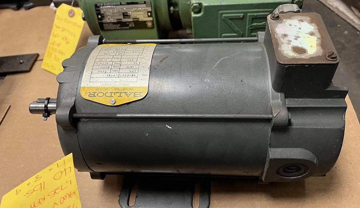 Used BALDOR,1/3HP,DC MOTOR 1800RPM .33HP 250VDC FRAME 56